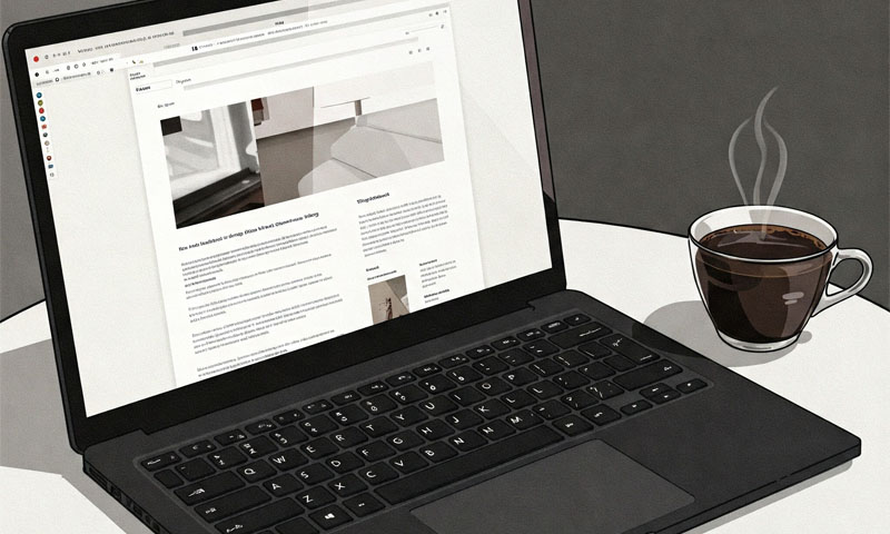 パソコンとコーヒー